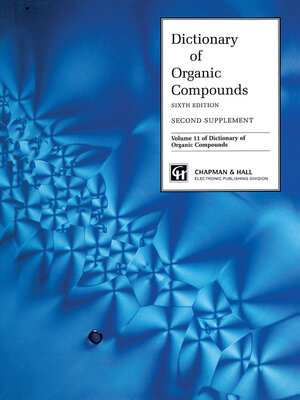 cover image of Dictionary Organic Compounds, Supplement 2